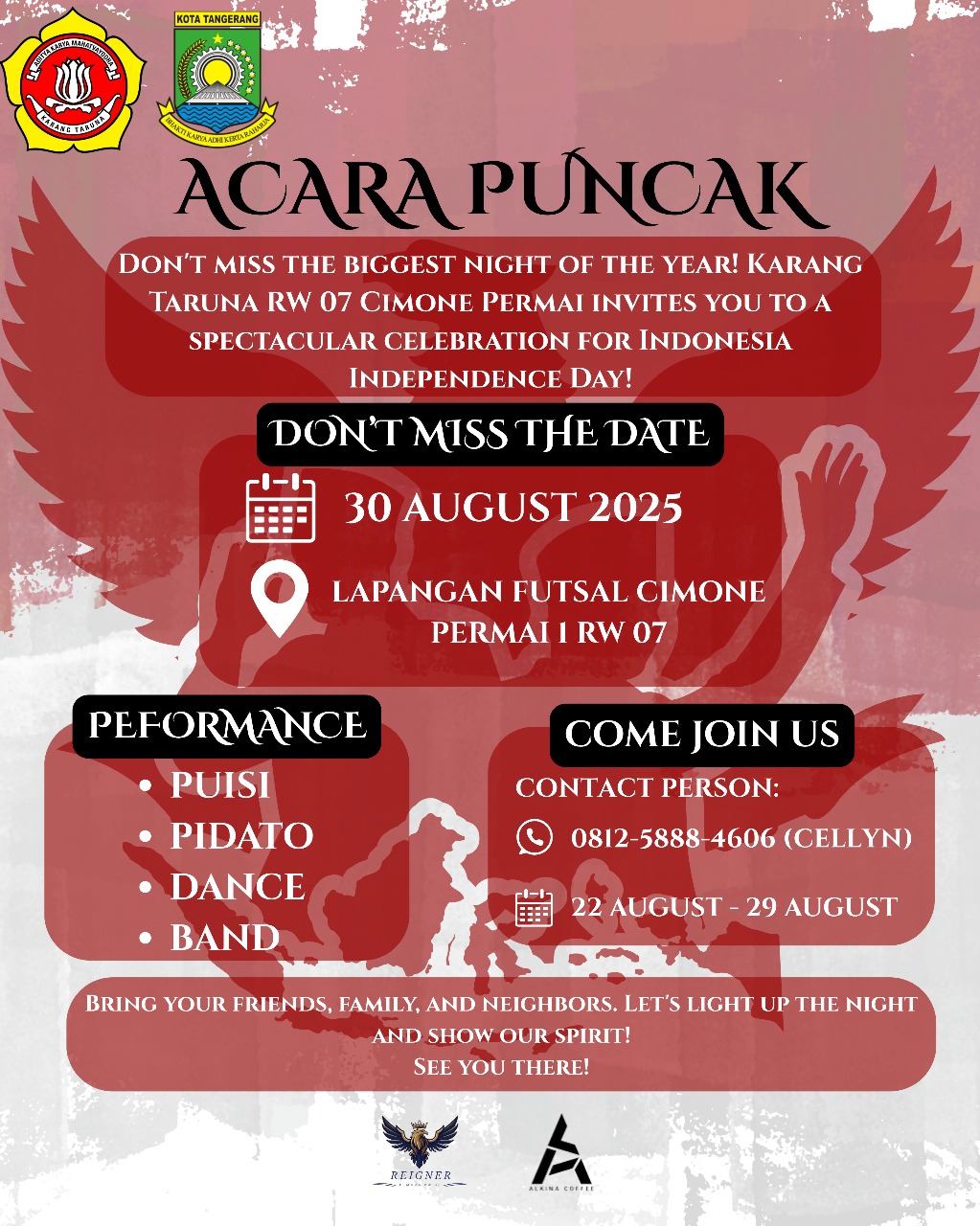 Acara Puncak HUT RI ke-80 Karang Taruna RW 07 Cimone Permai